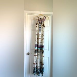 Aztec-Style Print Adjustable Maxi Dress